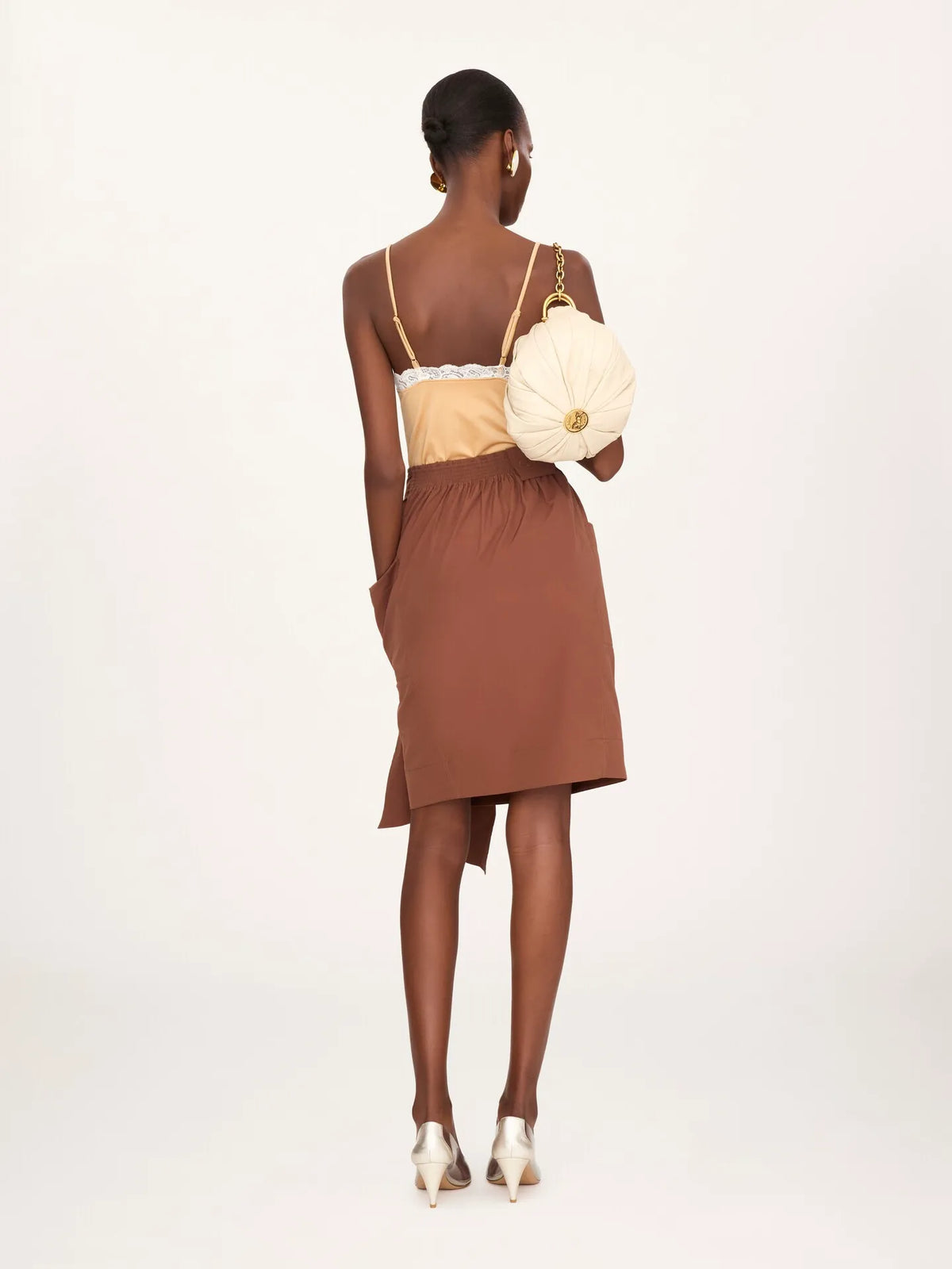 Pencil skirt in cotton poplin