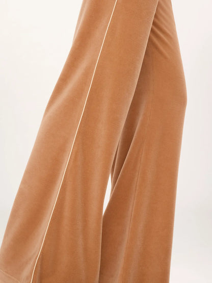 Wide-leg tracksuit pants in velvet