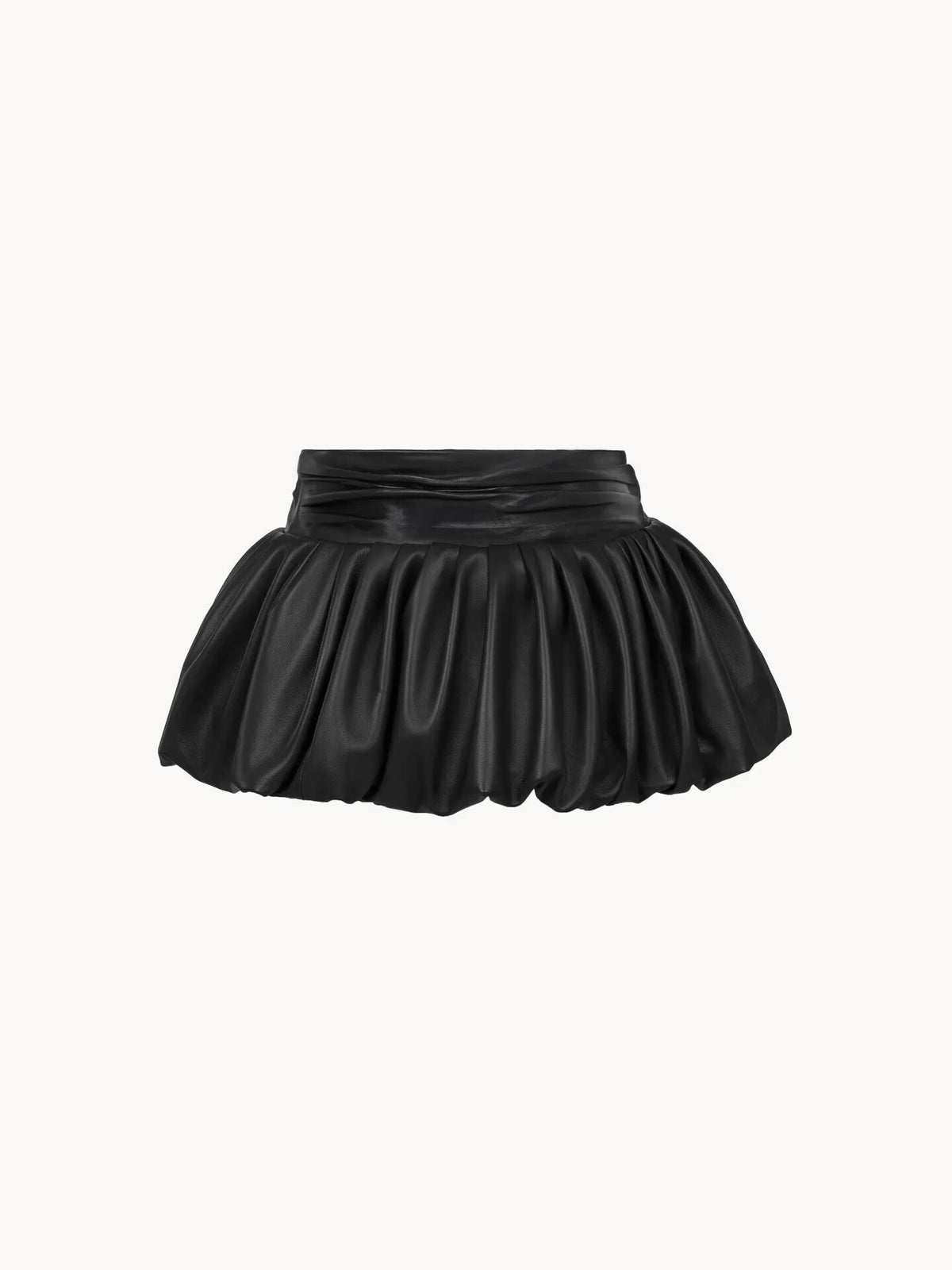Peplum belt in leather
