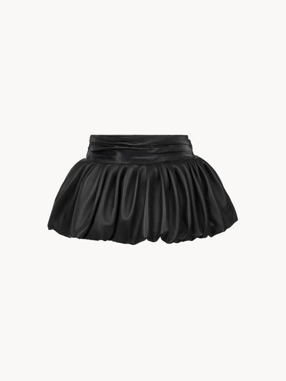 Peplum belt in leather