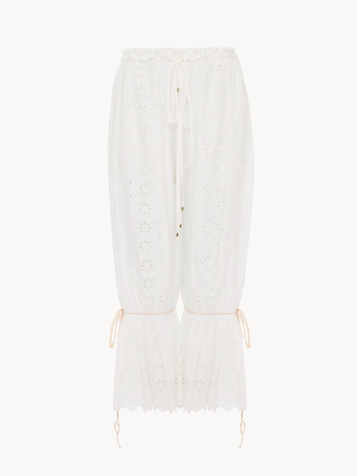 Fluid drawstring pants in soft cotton
