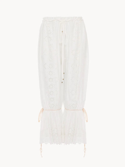 Fluid drawstring pants in soft cotton