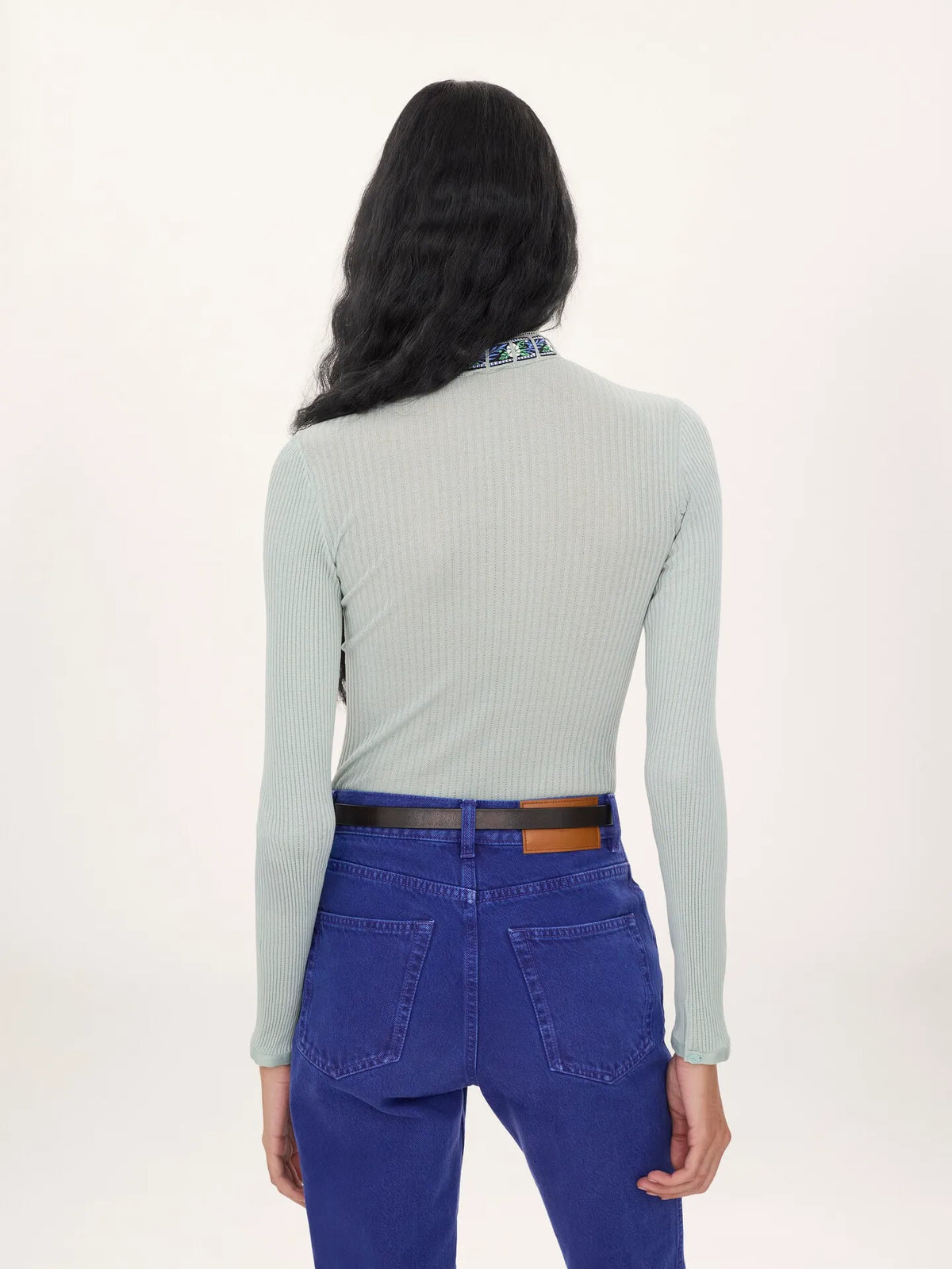 Tie-front fitted cardigan in cotton