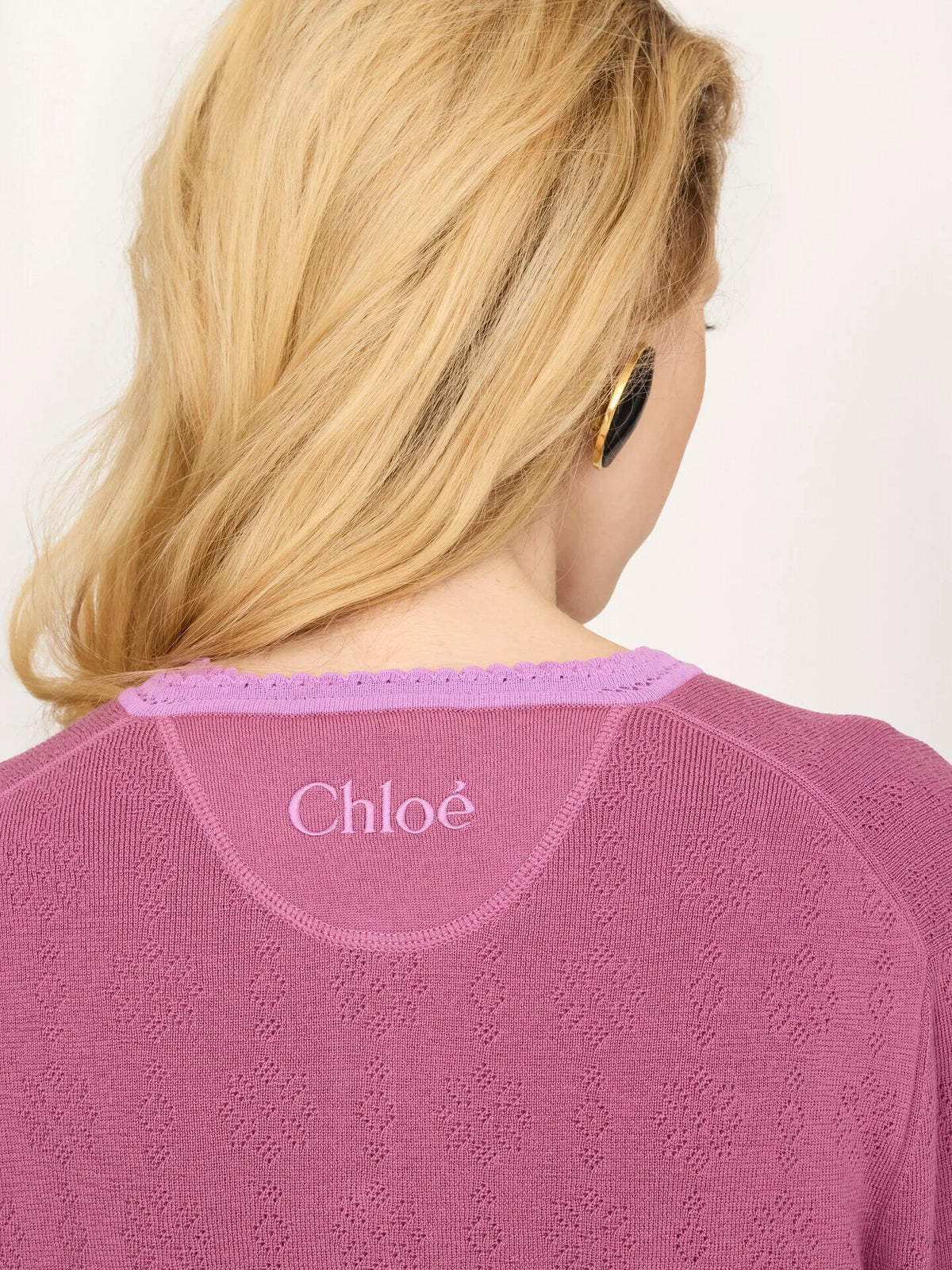 Fitted cardigan in a wool knit