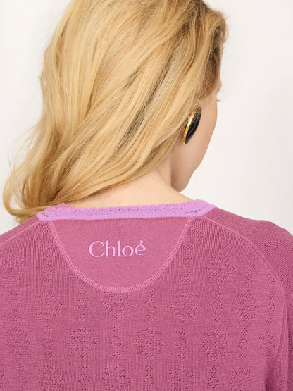 Fitted cardigan in a wool knit