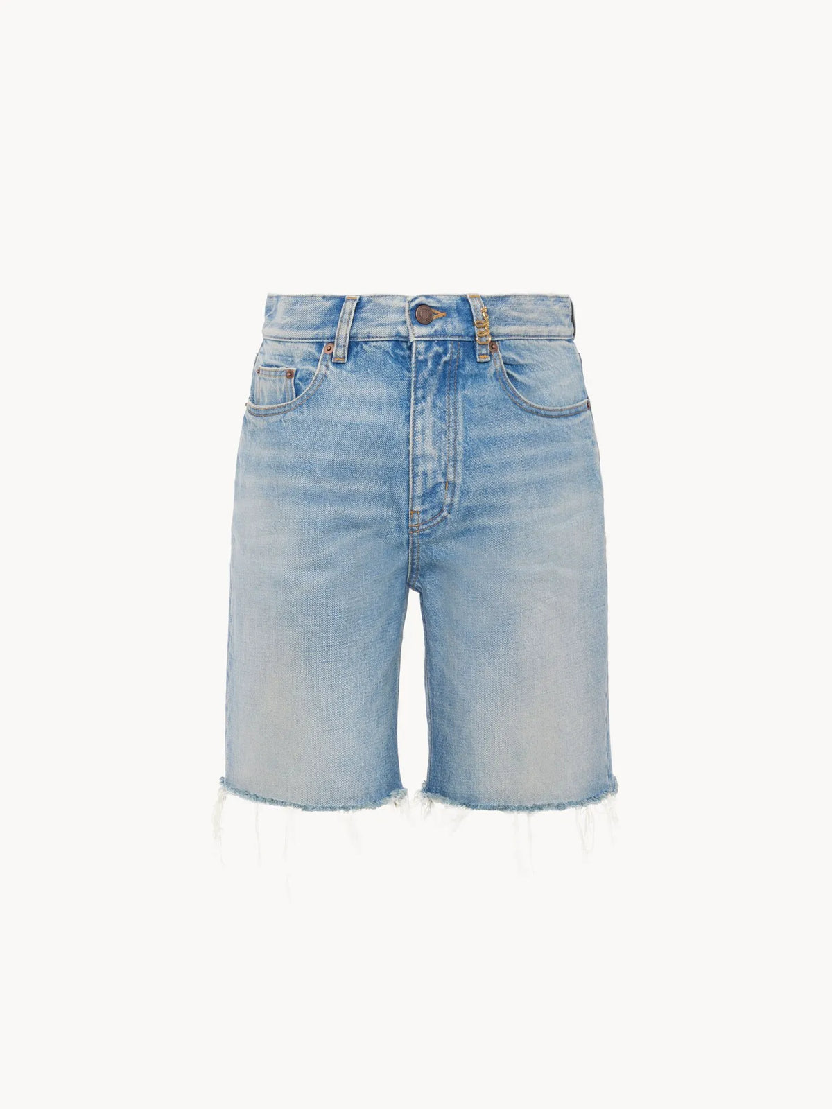 High-rise shorts in denim