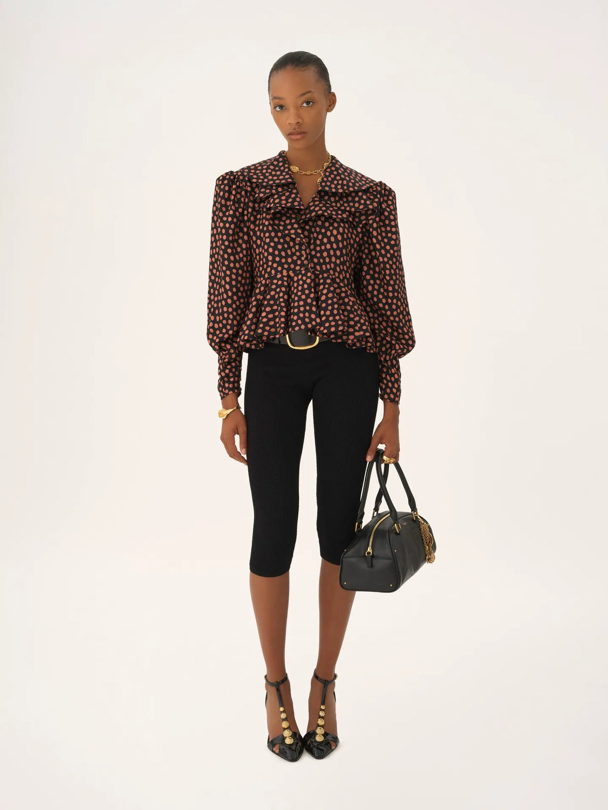Capri leggings in a stretch knit