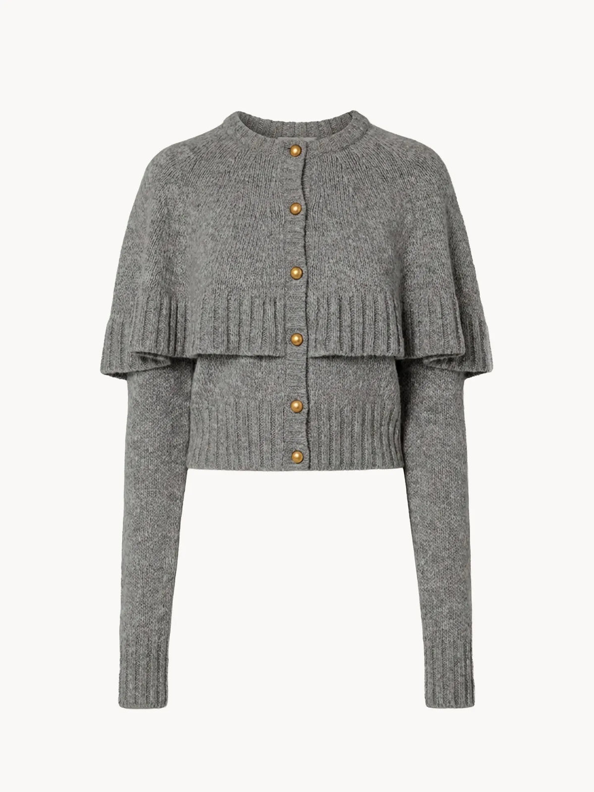 Cape cardigan in a wool & cashmere knit